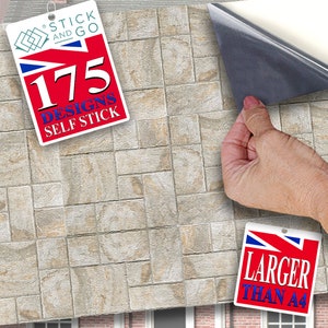 PUPPENHAUS TAPETE Selbstklebend, 1/12th Scale Vinyl Sheet No. 169 Naturstein Boden größer als A4 wird nicht reißen