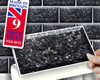 Self Adhesive Wall Tile Stickers: 8"x4" Canbury Tiles, Pack of 9