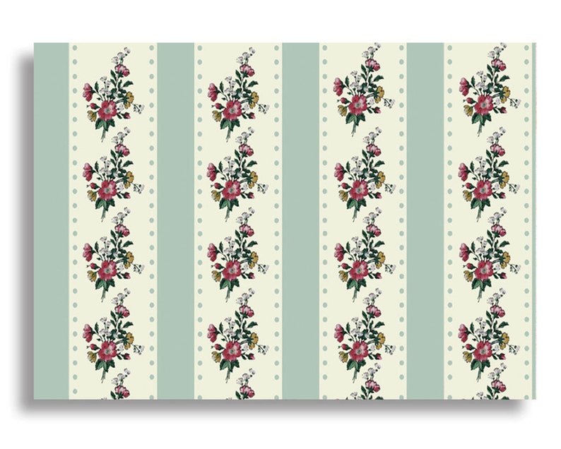 DOLLS HOUSE WALLPAPER Self Adhesive 1/12th Scale Vinyl Sheet Etsy