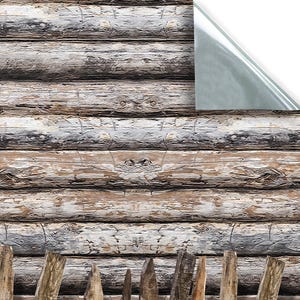 DOLLS HOUSE WALLPAPER Self Adhesive, 1/12th Scale Vinyl Sheet No. 191 Rustic Wood Cladding Larger than A4 Will Not Tear