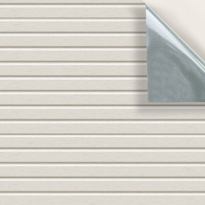 DOLLS HOUSE WALLPAPER Self Adhesive, Repositionable, 1/24th Scale Vinyl Sheet, No. 186 Clapboard Beige, Set of 4 sheets