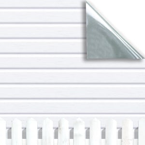 PUPPENHAUS TAPETE Selbstklebende 1/12 Vinylfolie Nr. 189 Clapboard White Größer als A4 Reißt Nicht