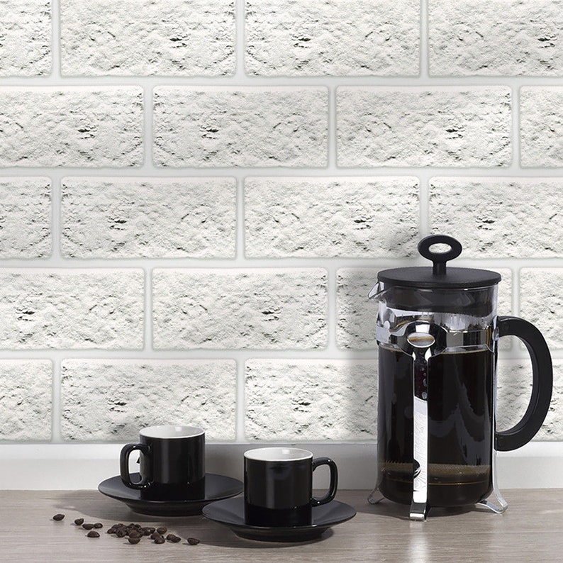 8x4 Wall Tile Stickers Self Adhesive SOLID / Etsy UK