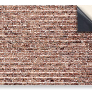 DOLLS HOUSE WALLPAPER Self Adhesive, 1/12th Scale Vinyl Sheet, Old Brick Wall larger than A4 size, Will Not Tear. image 3