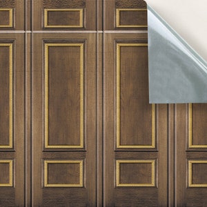 Dolls House Wallpaper: 1/24 Scale Vintage Panelling Self Adhesive (Set of 4)