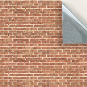DOLLS HOUSE WALLPAPER Self Adhesive, Repositionable, 1/24th Scale Vinyl Sheet, No. 58 Brick Wall, Set of 4 sheets