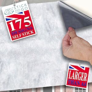 PUPPENHAUS TAPETE Selbstklebend, 1/12th Scale Vinyl Sheet No. 150 Wandwäsche Pastellgrau größer als A4 wird nicht reißen