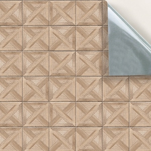 BEHANG POPPENHUIS Zelfklevend, verplaatsbaar, vinylvel schaal 1/24e, nr. 159 Chateau Oak vloer, set van 4 vellen