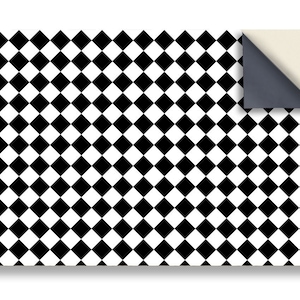 DOLLS HOUSE WALLPAPER Self Adhesive, 1/12th Scale Vinyl Sheet, Black Diamond Floor Tile  :  larger than A4 size, Will Not Tear.