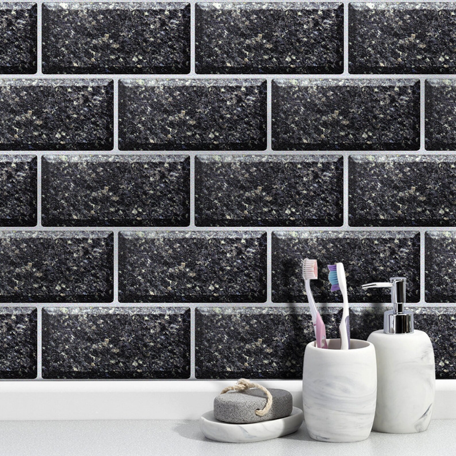 8x4 Wall Tile Stickers Self Adhesive SOLID / - Etsy UK