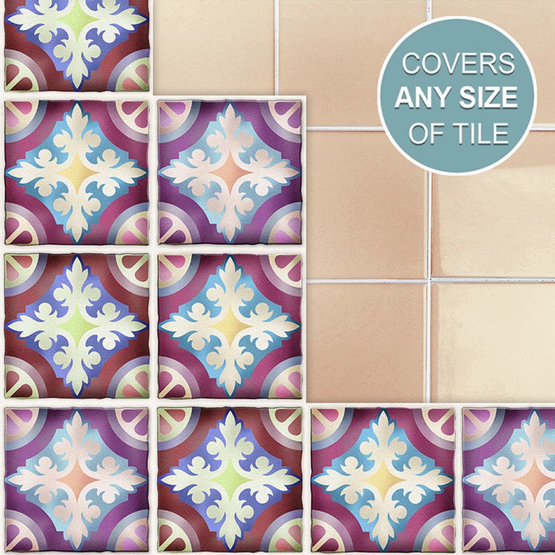 4x4 Wall Tile Stickers Self Adhesive SOLID / Etsy