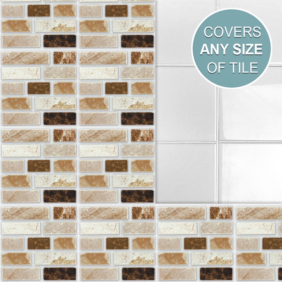 4x4 Wall Tile Stickers, Self Adhesive, SOLID / THICK, Stick on