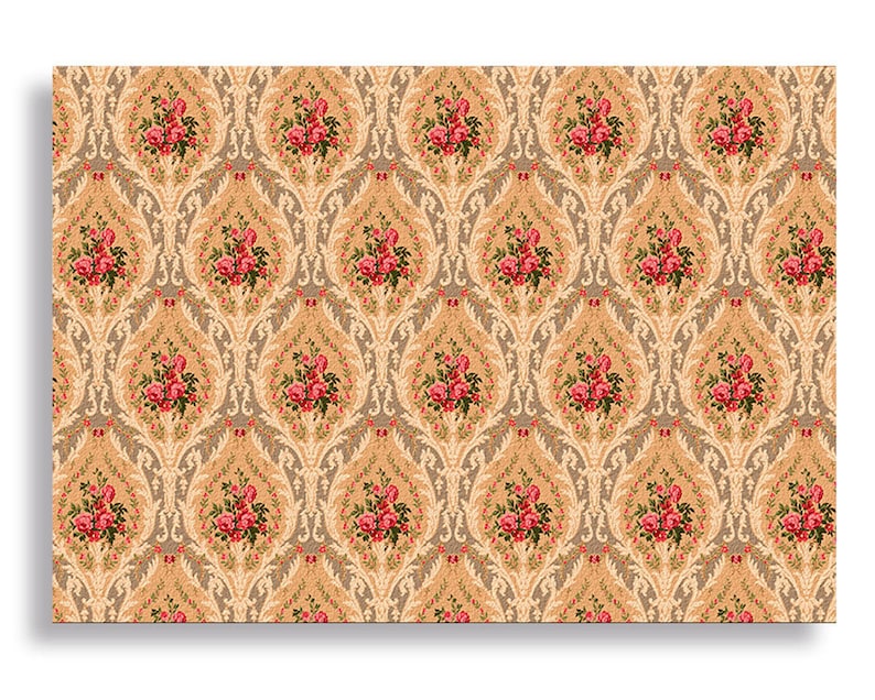 DOLLS HOUSE WALLPAPER Self Adhesive 1/12th Scale Vinyl Sheet Etsy