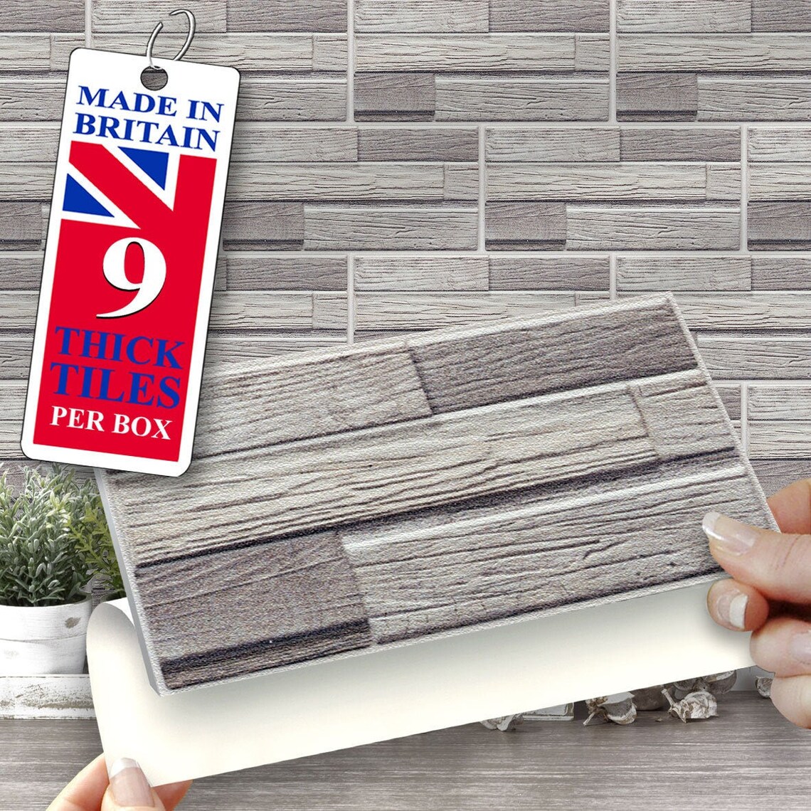 8x4 Wall Tile Stickers Self Adhesive SOLID / - Etsy