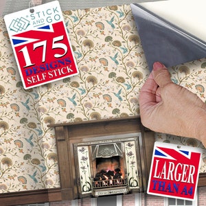 PUPPENHAUS TAPETE Selbstklebend, Feature Wand / Vintage Wohnzimmer Nr. 179 größer als A4 wird nicht reißen