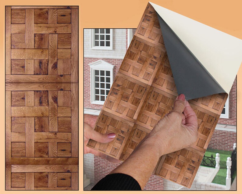 Self Adhesive Dolls House Wallpaper 1/12th Vinyl Sheet Wall Etsy