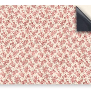 DOLLS HOUSE WALLPAPER Self Adhesive, 1/12th Scale Vinyl Sheet Red Toile De Jour  No.117 Larger than A4 Will Not Tear
