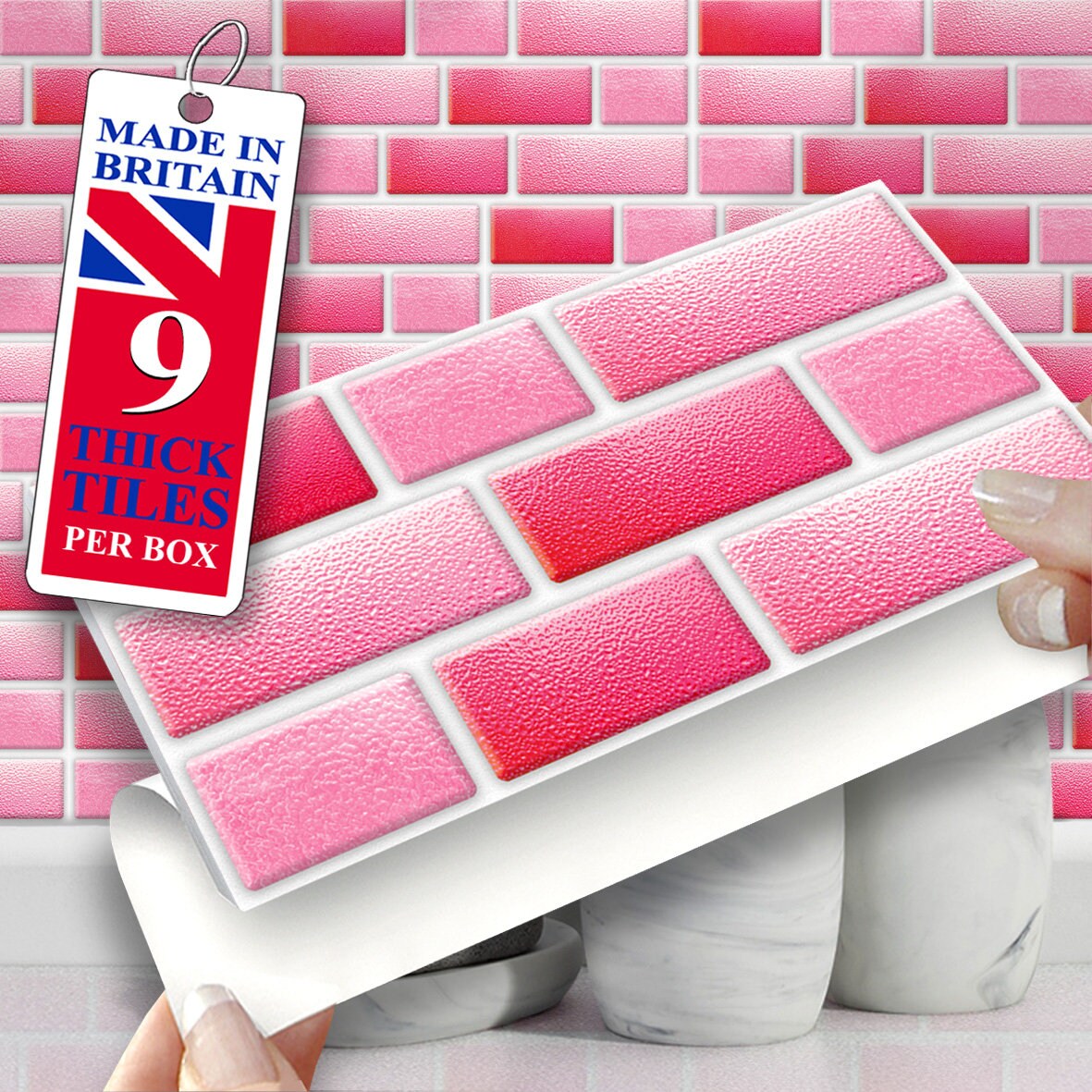 8x4 Wall Tile Stickers Self Adhesive SOLID / Etsy UK