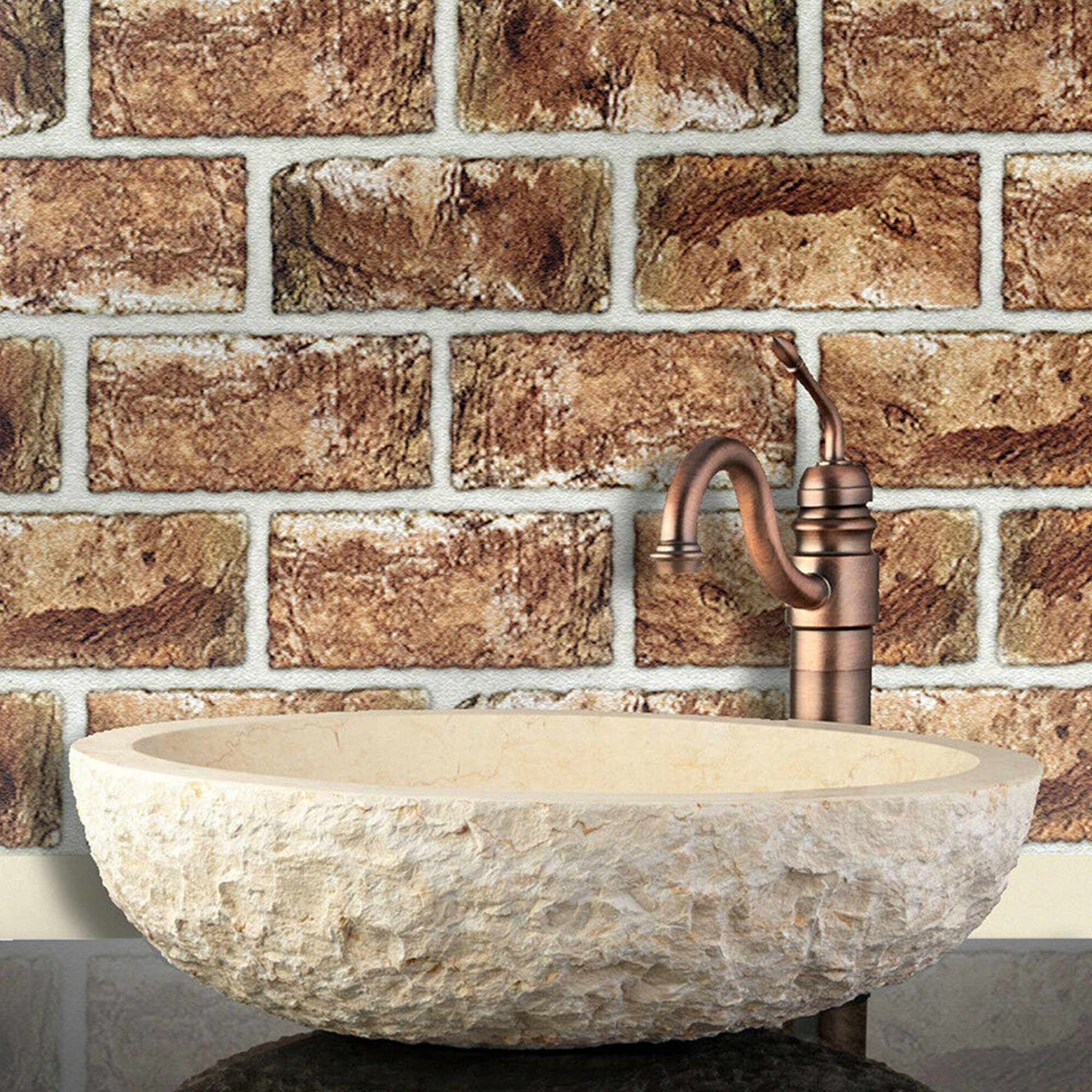 Urban Brick Wall Tile Stickers, 8x4 Self Adhesive, Pack of 9 - Etsy
