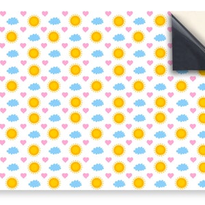 DOLLS HOUSE WALLPAPER Self Adhesive, 1/12th Scale Vinyl Sheet, Sunshine Nursery Design Wallpaper