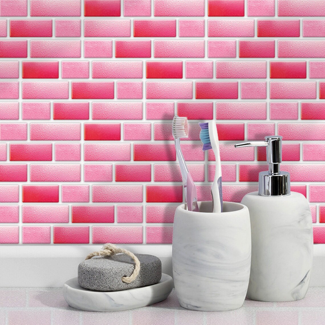 8x4 Wall Tile Stickers Self Adhesive SOLID / Etsy UK