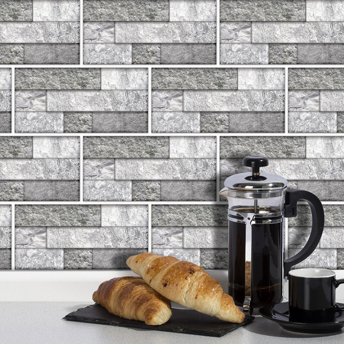 8x4 Wall Tile Stickers Self Adhesive SOLID / Etsy