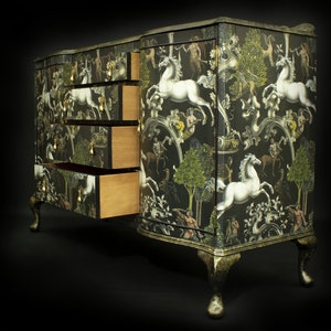 SOLD - Vintage Sideboard Decoupaged In Mythical Horse Design **SOLD** image 5