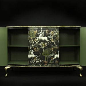 SOLD - Vintage Sideboard Decoupaged In Mythical Horse Design **SOLD** image 2