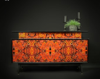 SOLD** G Plan Tola Sideboard Professionally Decoupaged **SOLD**
