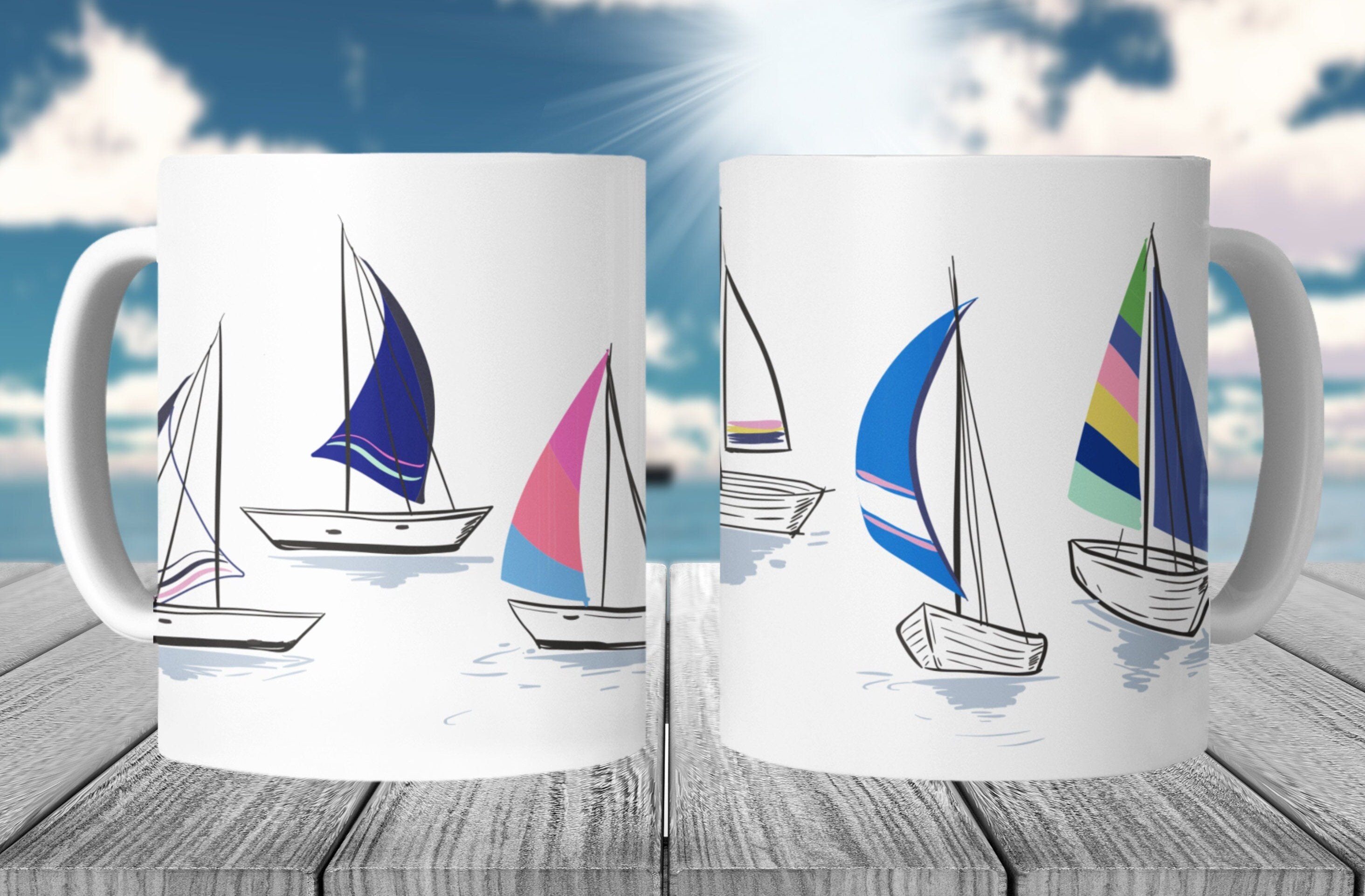SAILING BOATS Sailing Boat Mugs Drinkware Nautical Mugs Etsy UK