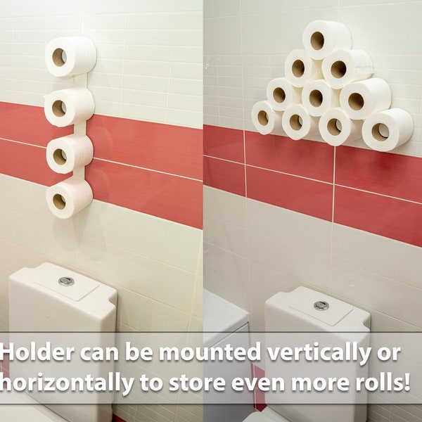 Multifunctional Toilet Paper Storage | Bathroom and Toilet Organizer | Floatng Toilet Paper Shelf | Loo Roll Holder
