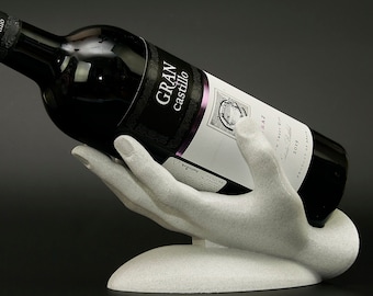 Hand Wine Bottle Holder: Modern Wine Rack for Table Bar Decor
