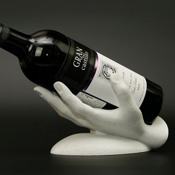 Hand Wine Bottle Holder: Modern Wine Rack for Table Bar Decor