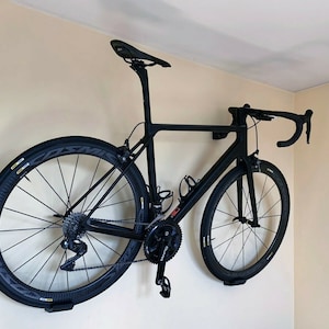 Road Bike Wall Mount | Road Bike Wall Mounted Rack | Suits Carbon Wheels And Frames | Super Compact | Bicycle Storage