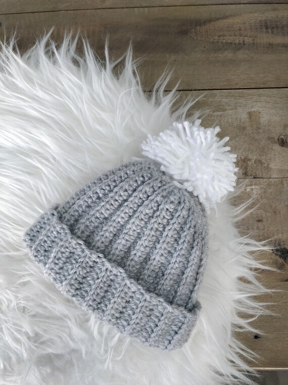 grey bobble hat baby