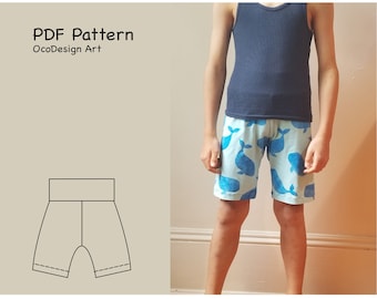 Summer shorts Sewing Pattern • PDF Sewing  • Baby,Toddler,Kid  • size  6 months - 14 years old. Woman • size  XXS - 3XL.