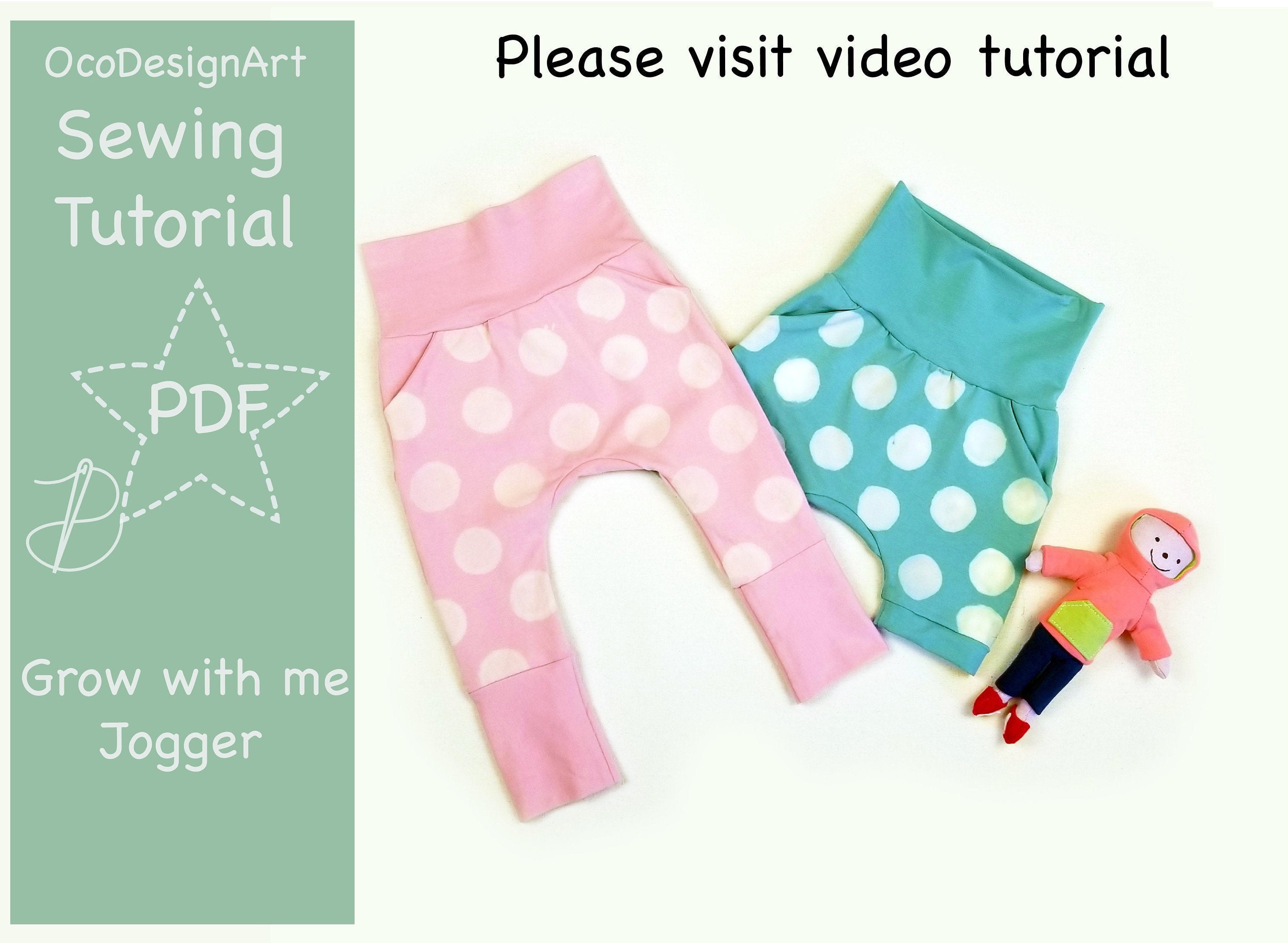 Grow with me Jogger Pants Sewing Pattern PDF Sewing Pattern Etsy
