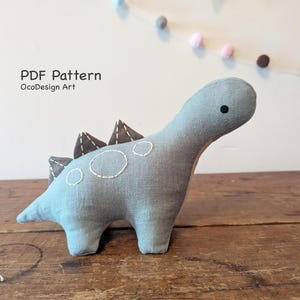 Dinosaur sewing pattern & tutorial,PDF download, Brachiosaurus, DIY soft toy. 2 sizes, Easy sewing Dinosaur tutorial, Sewing Dinosaur toy,