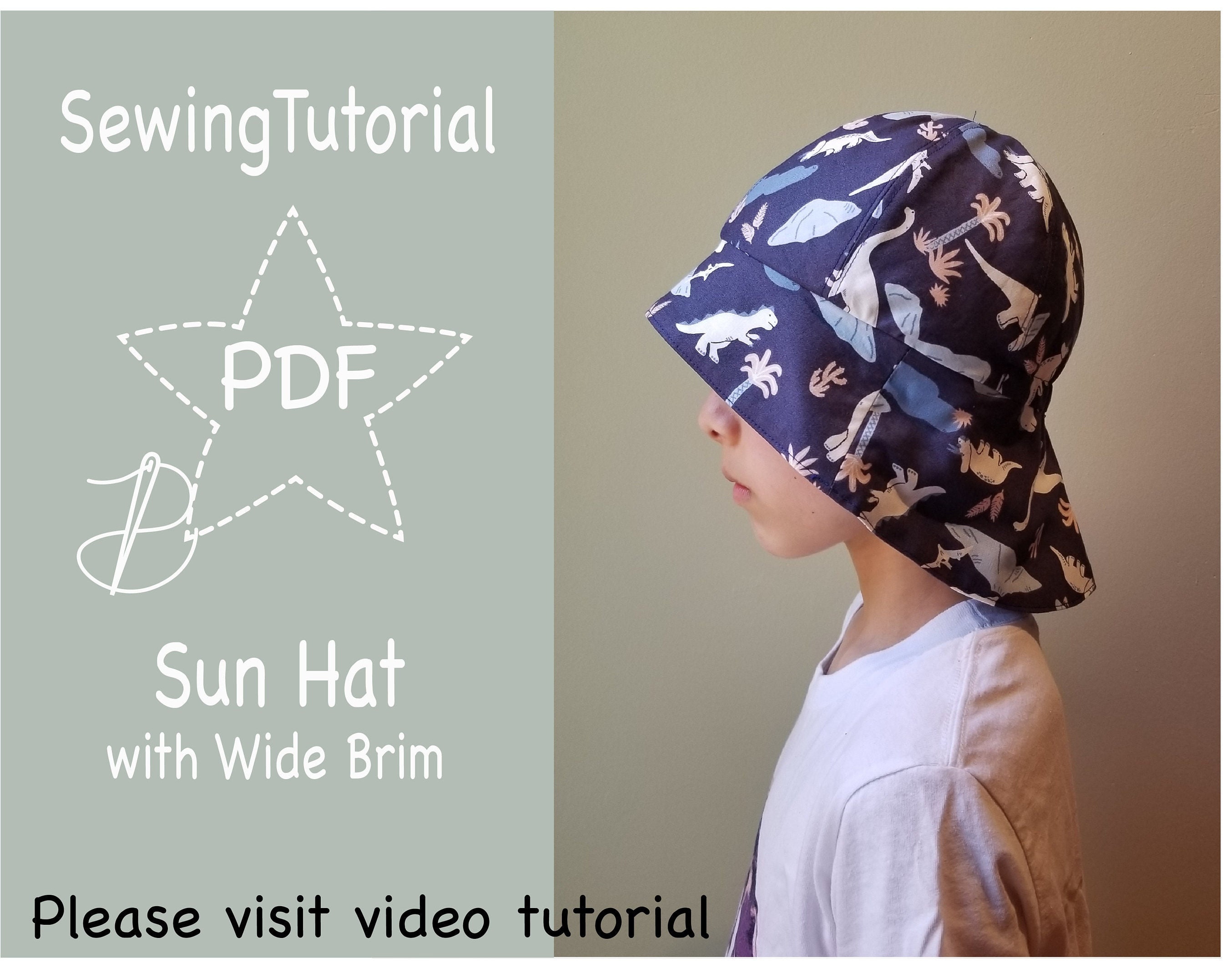 Sun Hat With Wide Brim Sewing Pattern 