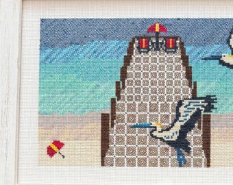 Wzór haftu krzyżykowego Pelican Beach