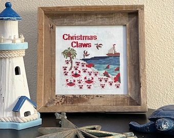 Kruissteekpatroon kerstklauwen