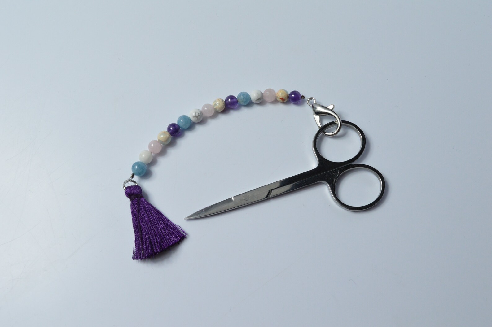 Scissor Fob Beautifully handmade fob with gemstone beads and Etsy