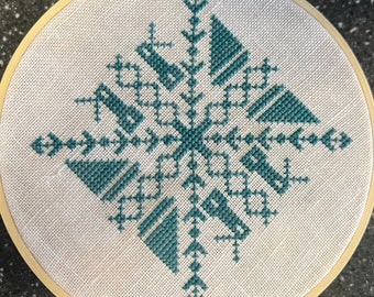 Nautical Snowflake Cross Stitch Pattern