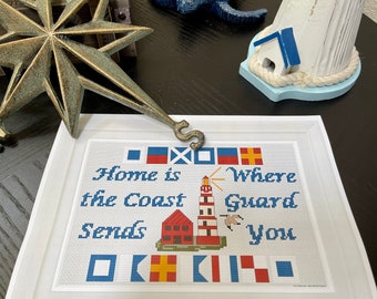 Coast Guard Home Cross Stitch Pattern (PDF Version)