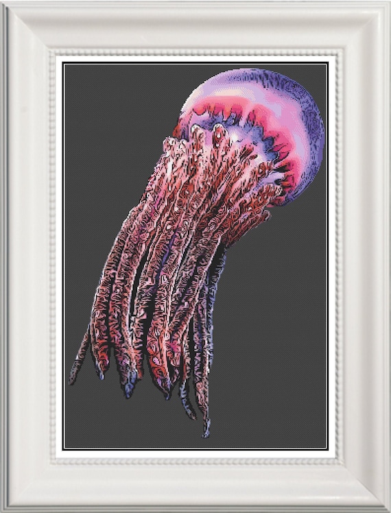 クラゲのフルカバークロスステッチパターン - Etsy 日本