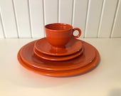 Fiestaware, Radioactive Red, 5 place Setting