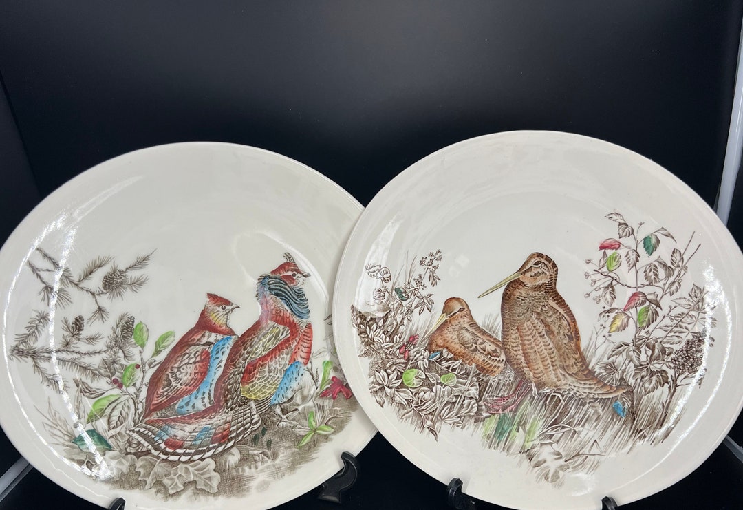 Johnson Brothers, Game Birds Cream Oval, Large Dinner Plates, Pair Etsy