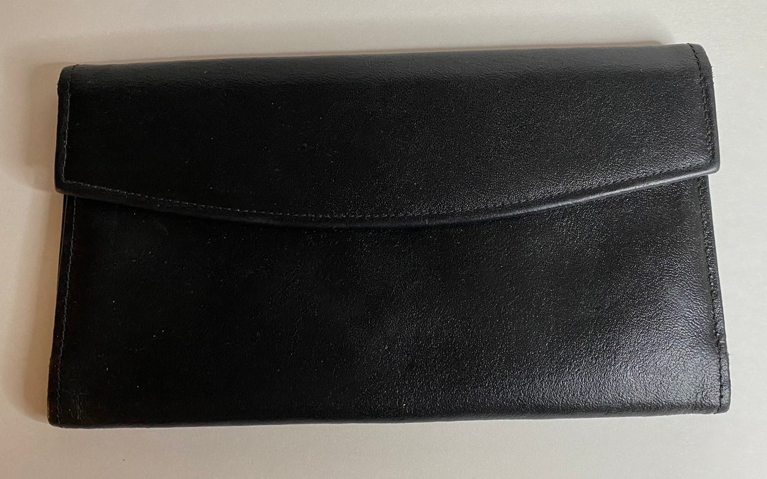 Wallet Vintage Black Ferree Leather Made in Canada - Etsy