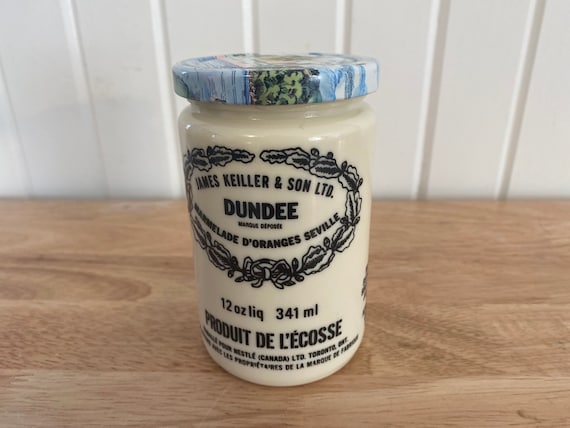 James Keiller Son, Dundee Marmalade, Vintage Milchglas mit
