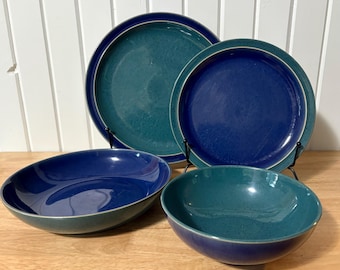 Denby, Harlequin, Blue/Green, Pieces